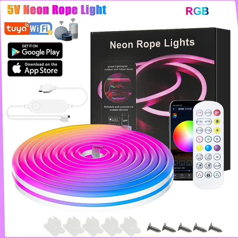 Neonowa taśma LED RGB na USB - 1/2/3/5m 🌈